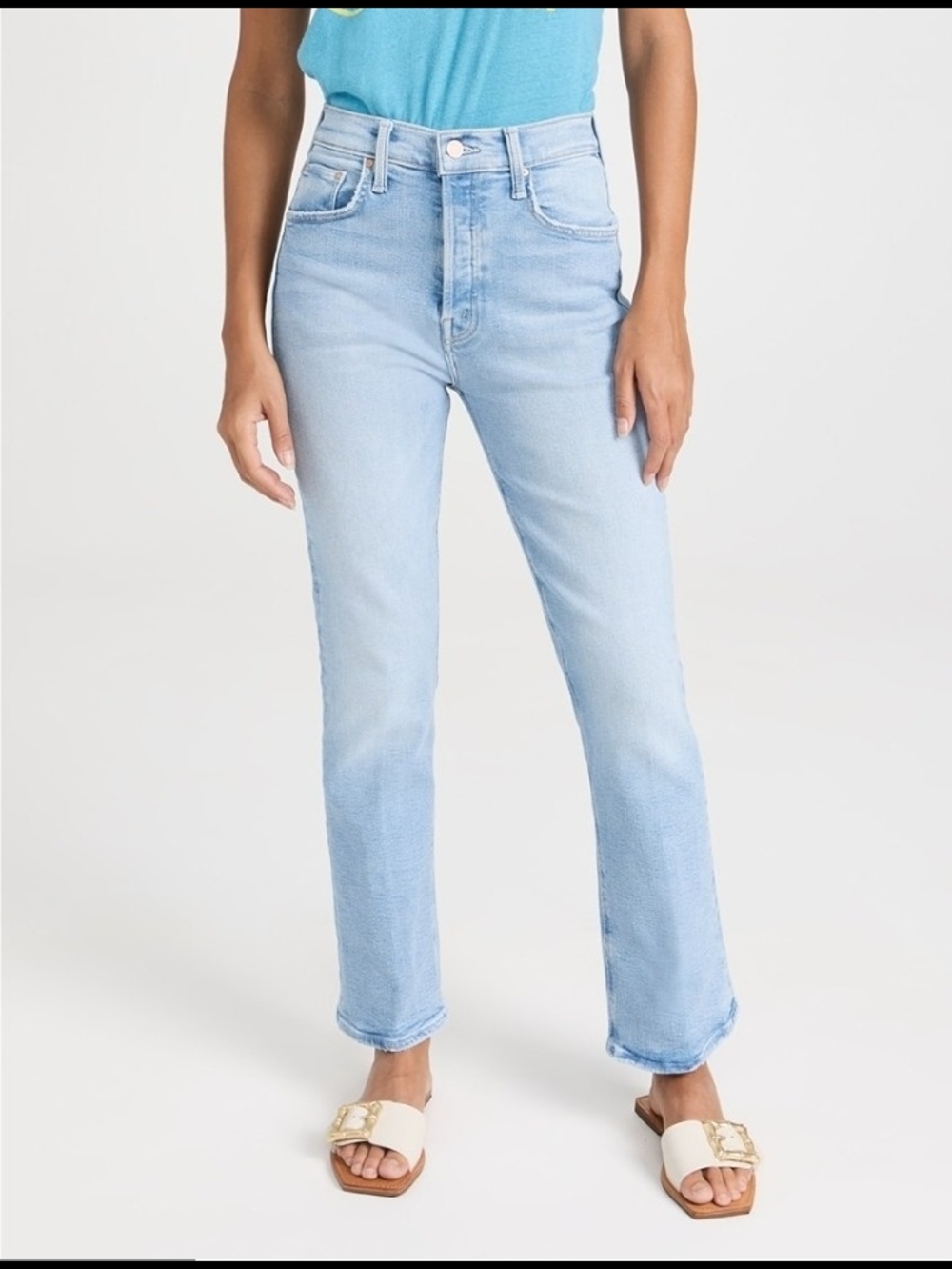 MOTHER The Tripper Ankle "Cat Daddy" Light Wash Bootcut Jeans Size 26